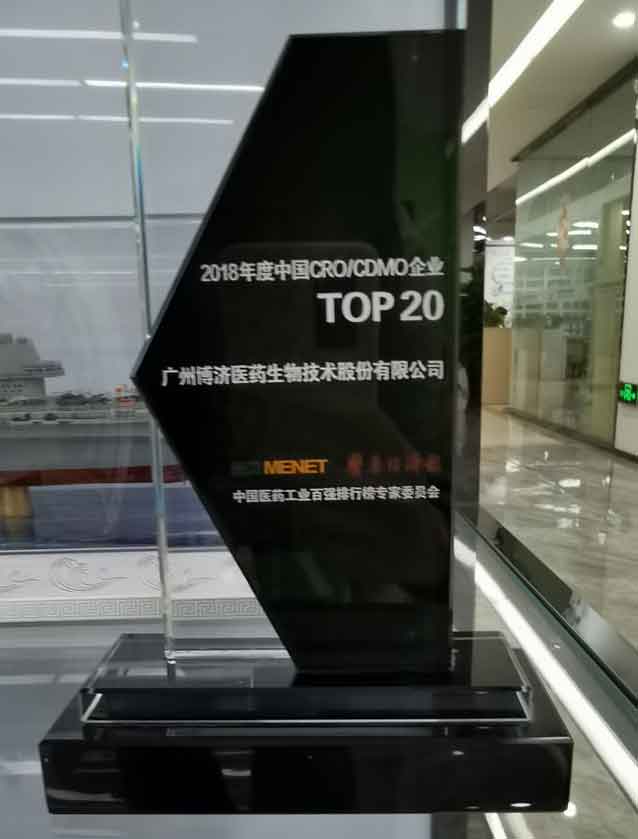 2018年度中國CRO/CDMO企業(yè)TOP20